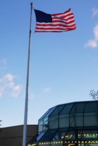 Ole Glory dancing in the brisk wind