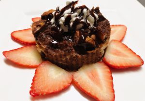 grilled chocolate bread pudding