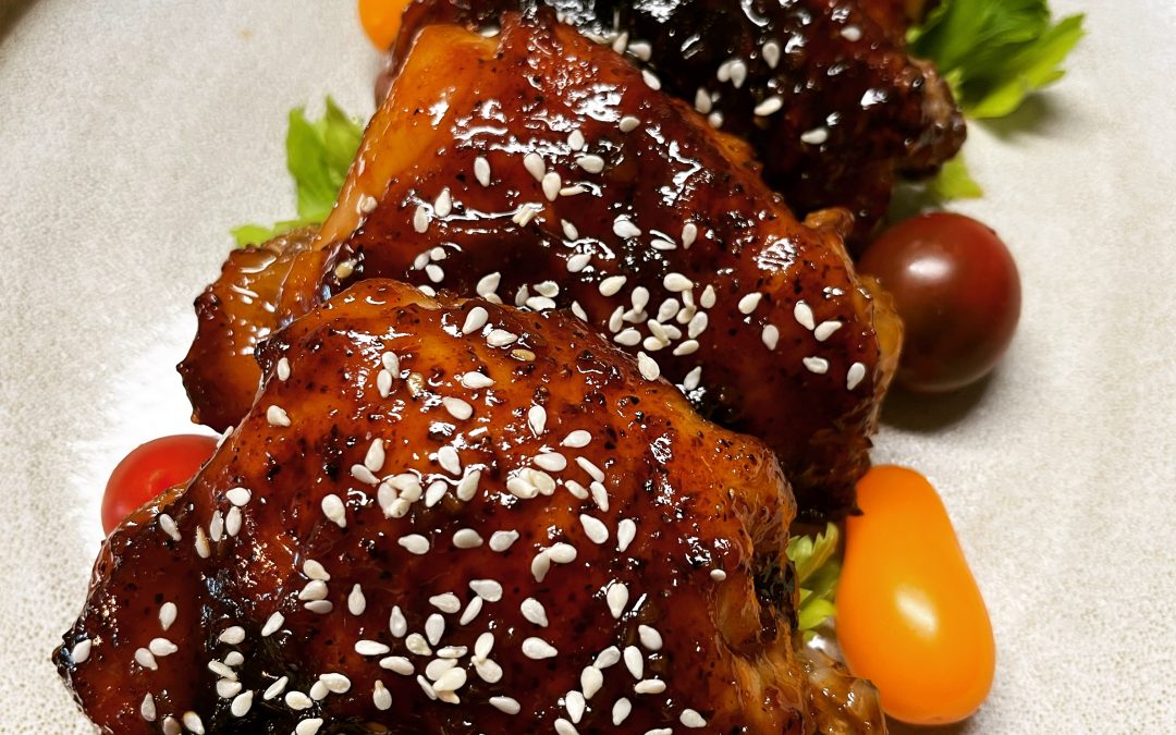 Honey Sesame Grilled Chicken Thighs