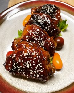Honey Sesame Grilled Chicken Thighs